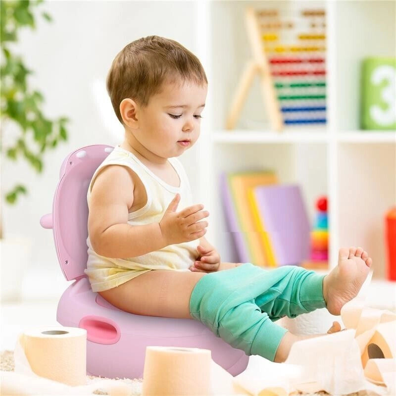VASINO PER BAMBINI DAI 6 MESI ANTISCIVOLO 40 X 30 X 23 CM AD IPPOPOTAMO ROSA