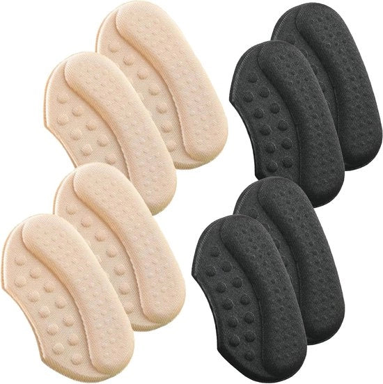 4 Paia di Protezioni per Dita, Adesivi per Piedi per Uomo e Donna, Spessori Regolabili 3mm e 6mm, Supporto per Piede Comodo per Uomo e Donna, Ideali per Stivali o Scarpe Troppo Grandi