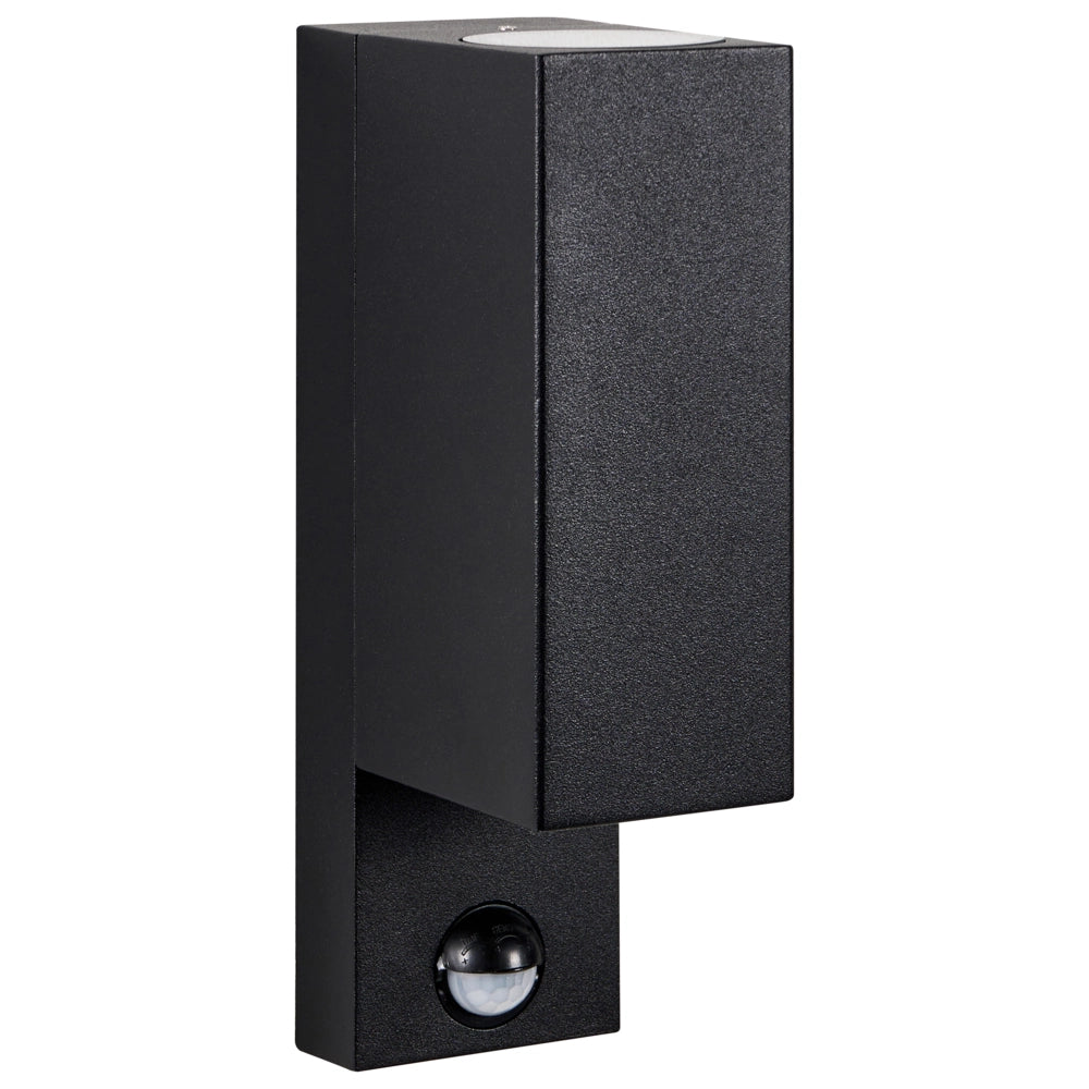Set di 2 applique da esterno in alluminio nero con sensore di movimento - Illuminazione da esterno moderna