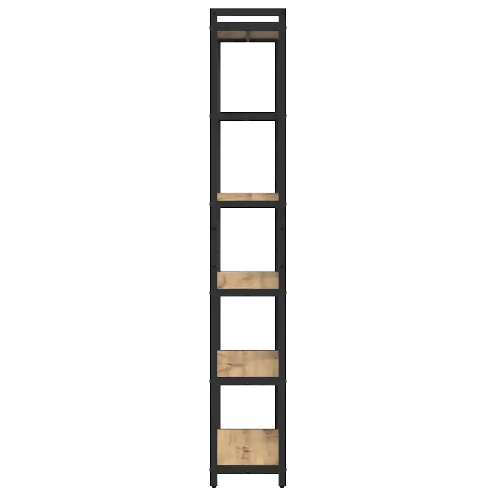 vidaXL Libreria rovere artigianale 60 x 30 x 188 cm Legno multistrato