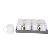 Trade Shop - Tazza Tazzone Bianca In Ceramica Con Manico Per Latte Colazione Bicchiere 191835 -