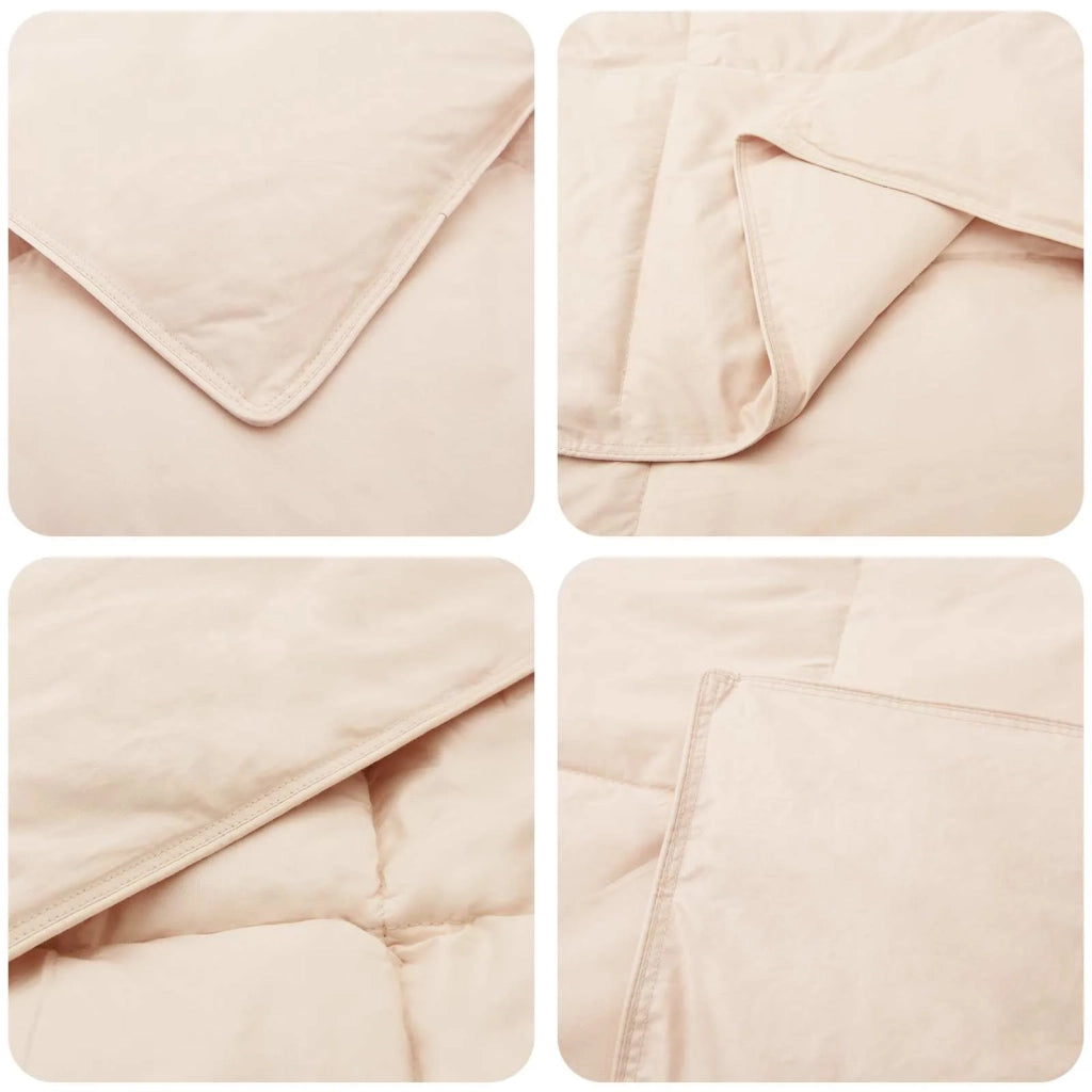 Set di Piumoni 2 pz 140 x 220 cm Tutte le stagioni Beige 3431663