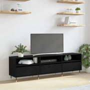 Mobile TV Rovere Nero 150x30x44.5 cm Legno Ingegnerizzato