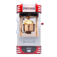 SOGO Macchina per Popcorn Retrò – 8 Tazze, Contenitore in Acciaio Inox, Con Luce Interna