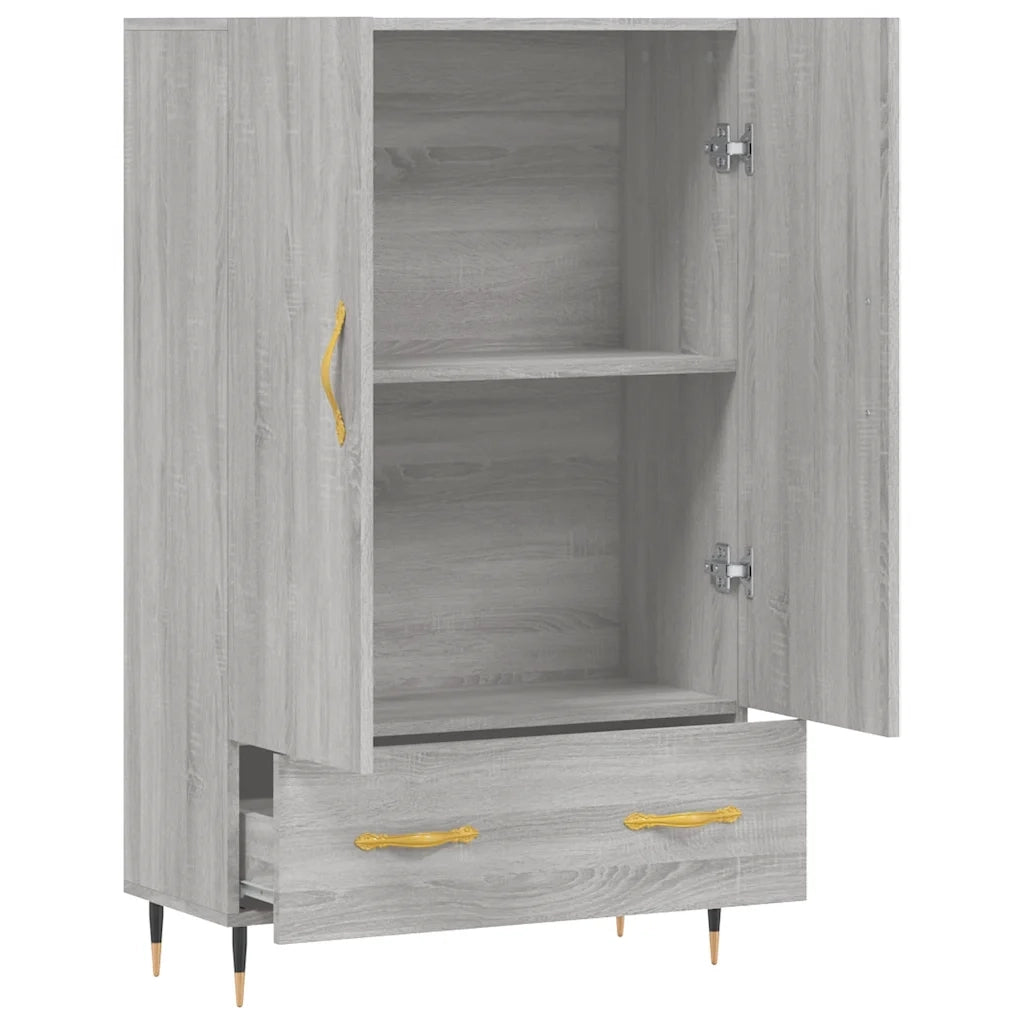 Credenza | Madia | Buffet da pranzo | Armadio da pranzo Grigio Sonoma 69,5x31x115 cm in Legno Multistrato