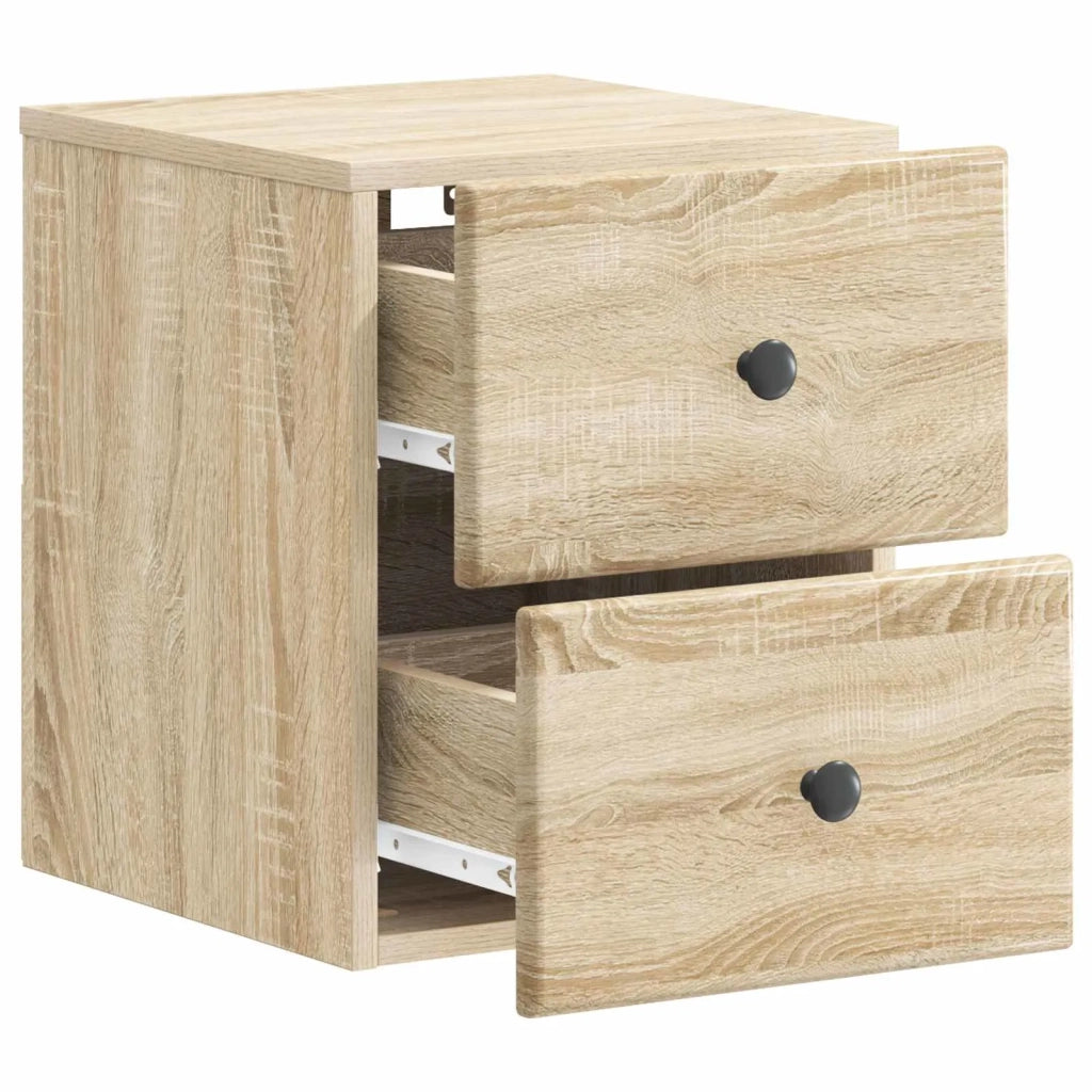 Mobiletto da notte a muro Rovere Sonoma 34,5 x 33 x 40 cm 899149