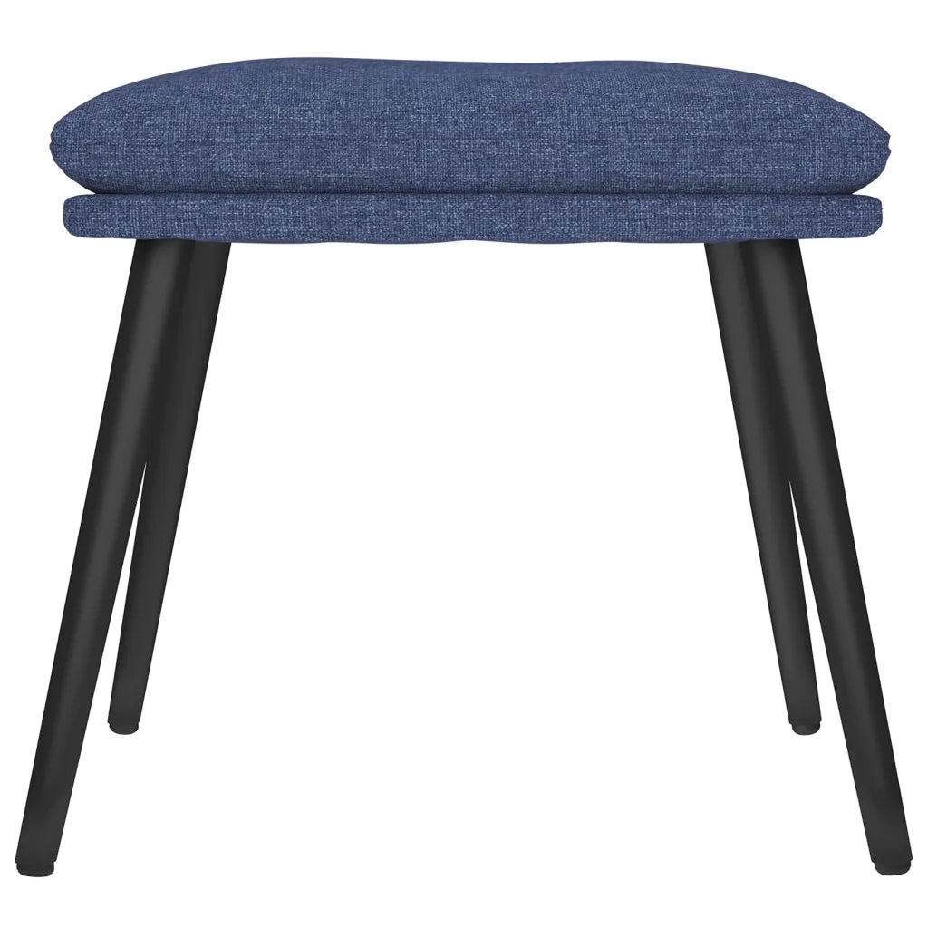 Poltrona Relax con Poggiapiedi Blu in Tessuto cod mxl 24484