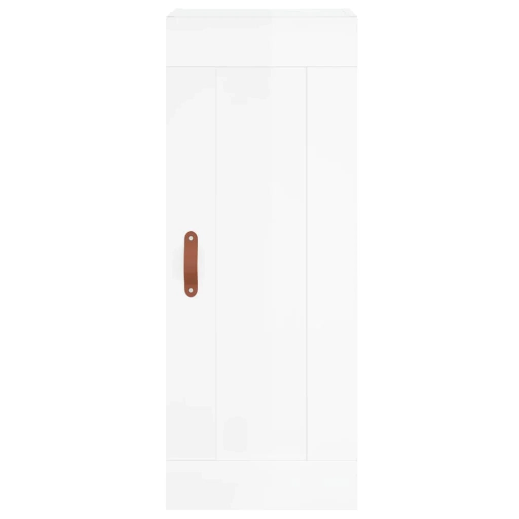 Buffet credenza cassettiera mobiletto mobile contenitore organizer cucina soggiorno lucido 34,5 x 34 x 180 cm legno ingegnerizzato bianco 02_0032930