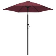 Ombrellone 200 x 211 cm alluminio bordeaux 02_0008148