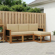 Set di divani da esterno 4 pz Naturale 3385104