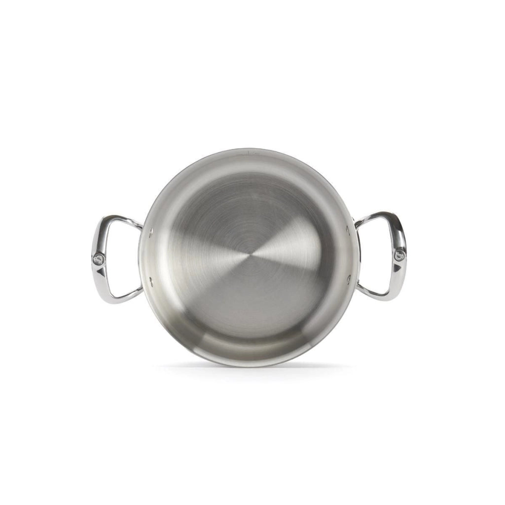 De Buyer 3741.20 Affinity Pentola Bassa con Coperchio in Acciaio Inox 20 cm Capacita' 1.7 L Adatta per Induzione e Forno Lavabile in Lavastoviglie colore Acciaio inox