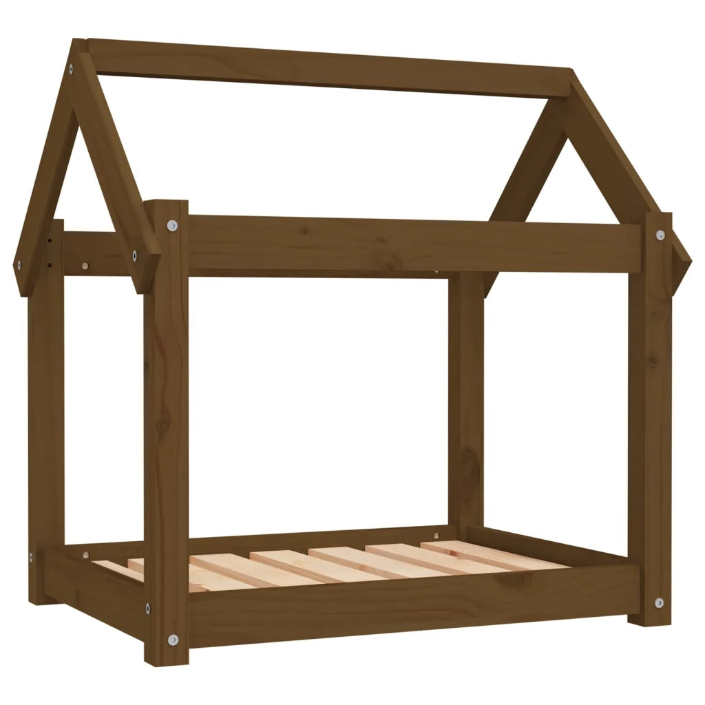 Cuccia per Cani Ambra 71x55x70 cm in Legno Massello di Pino 822205