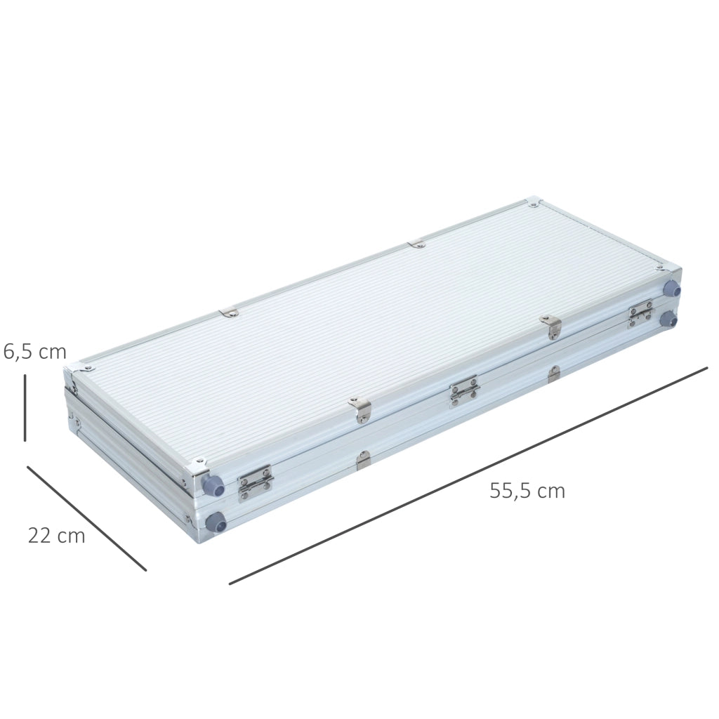 Set di Poker Professionale in Alluminio con 500 Fichas ¨C zephmum ¨C 55,5x22x6,5 cm Multicolore