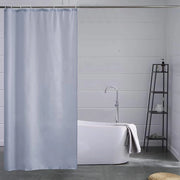 Gordini per doccia in grigio e blu, impermeabili, fatti di tessuto in poliestere, anti-muffa, lavabili, per vasca o bagno, 6 ganci inclusi, dimensioni 100x200cm.