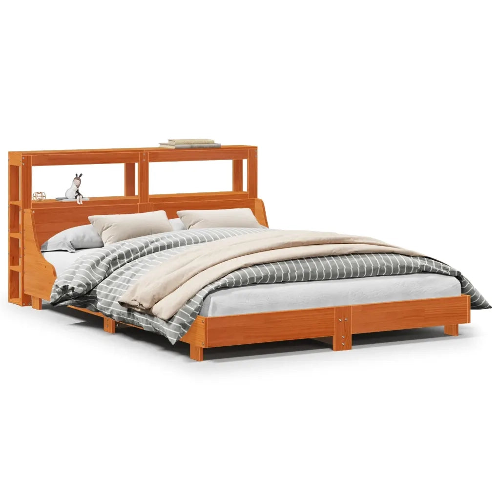vidaXL Letto senza Materasso Marrone Cera 120x200 cm in Legno di Pino
