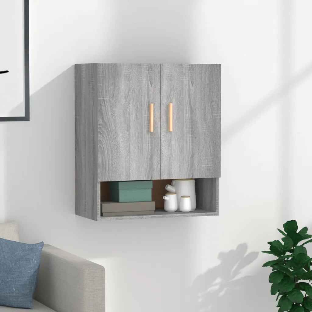 Armadietto a Muro | Mobile a Parete Grigio Sonoma 60x31x70cm in Legno Multistrato