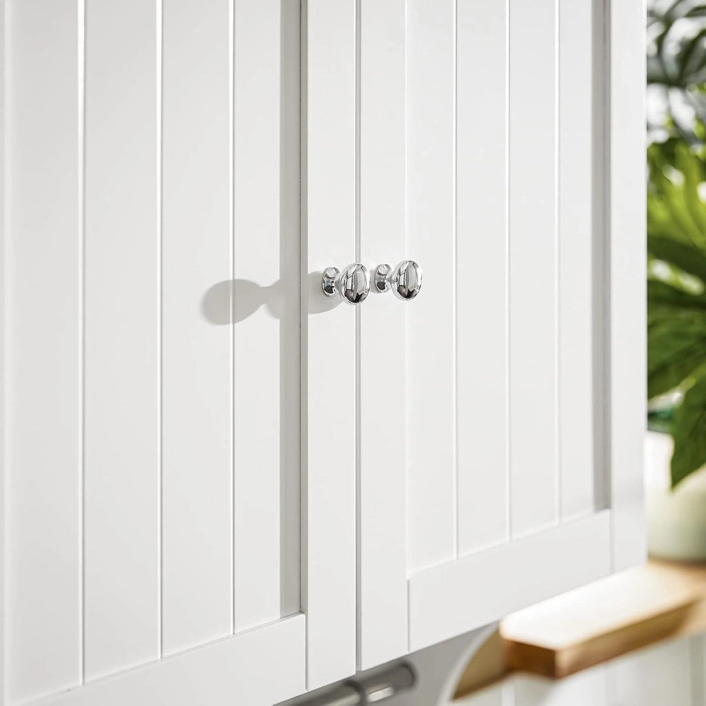 Pensile Bagno Mobile Bagno Sospeso con Mensola, Design Salvaspazio, Regali Regolabili, 60x30x60 cm, per Bagni Piccoli e Cucine BZR84-W