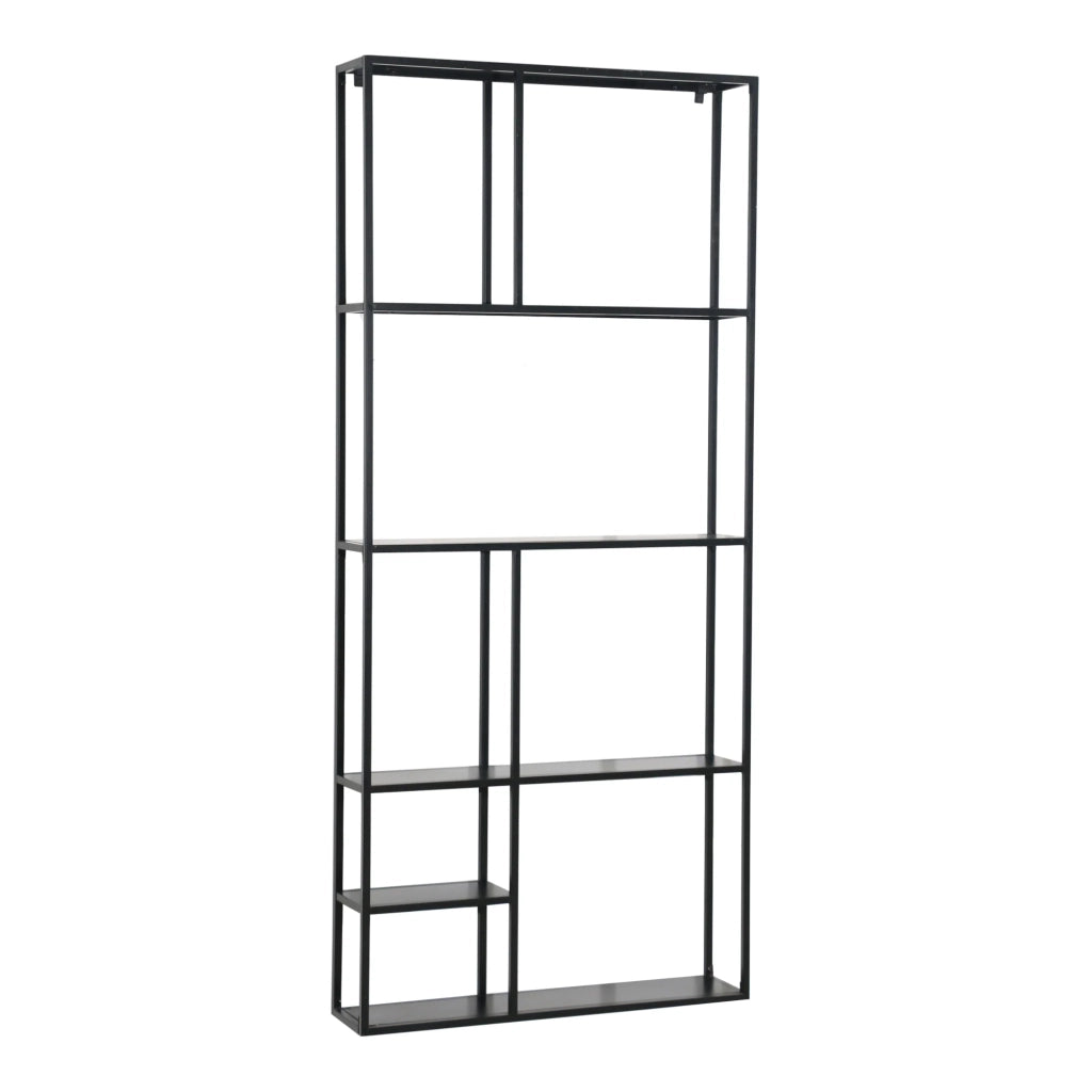 Mensola da parete in acciaio 180 x 80 x 18 cm nero 03_0007035