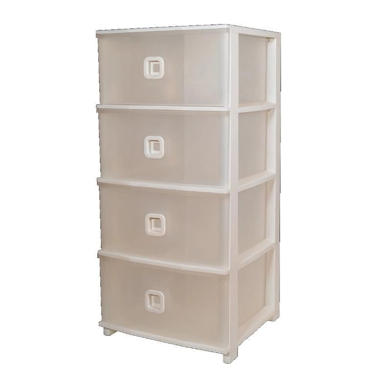 Cassettiera Pratika Plus 4 Cassetti Bianco 37,5 x 37 x 80 cm