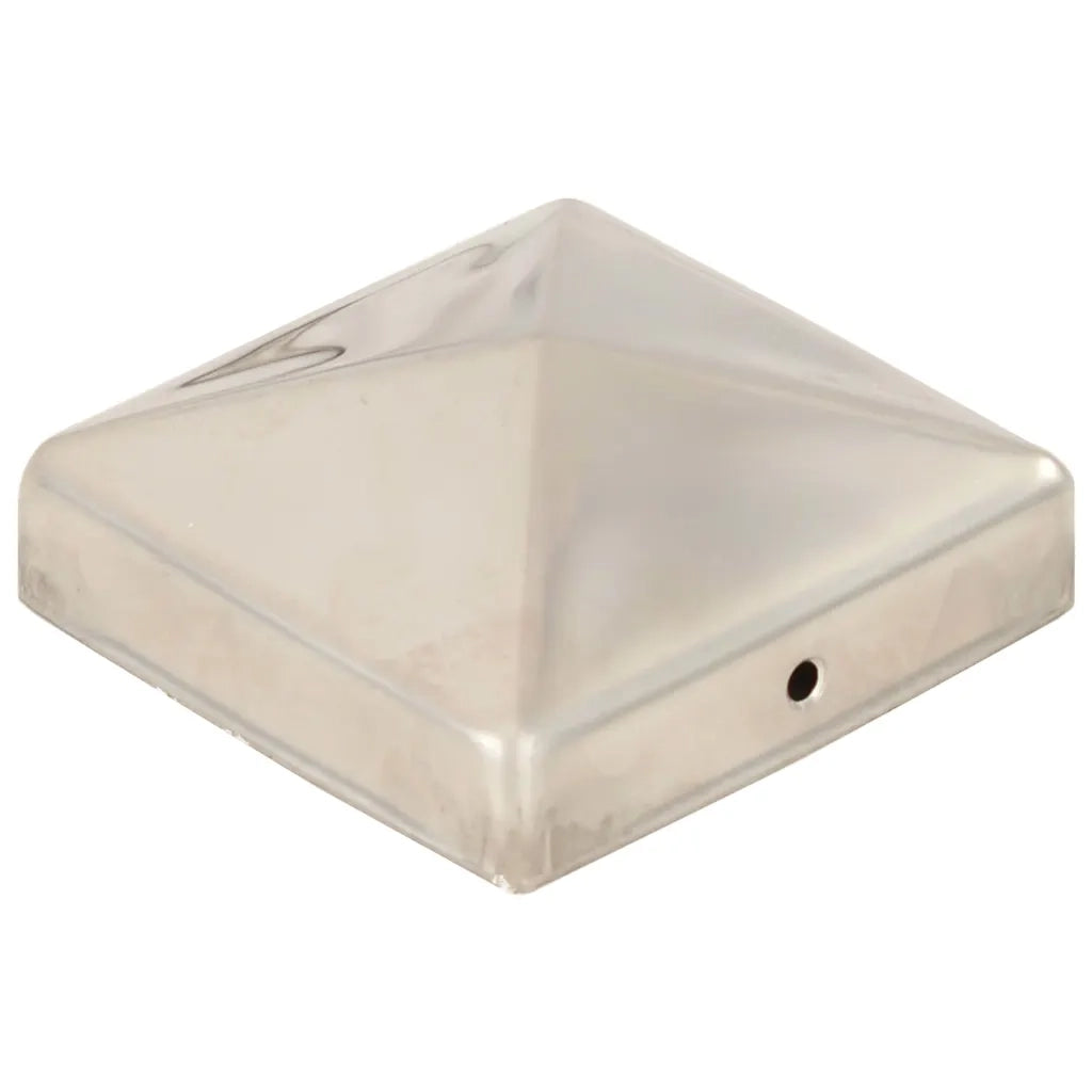 Tappi per Pali a Piramide 6 pz in Acciaio Inox 81x81 mm 145486