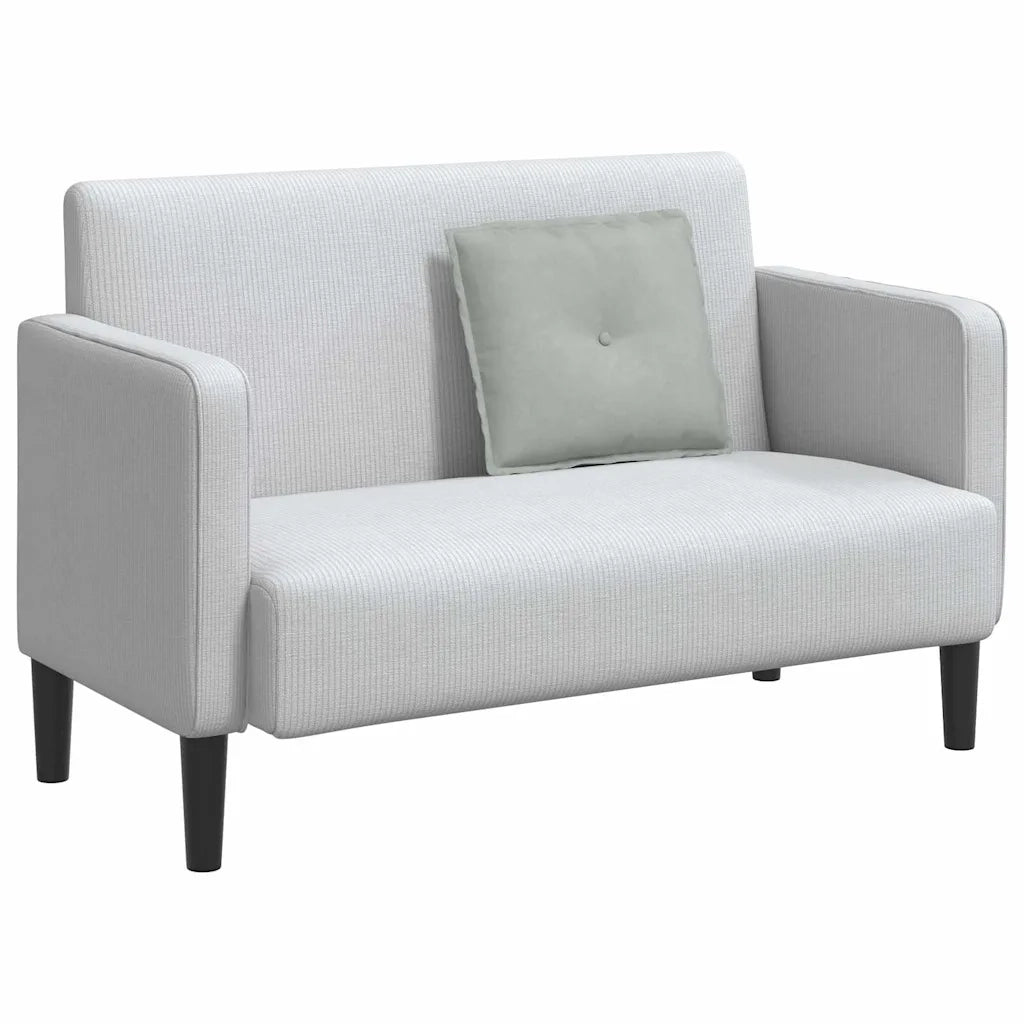 Cuscino per Schiena | Cuscino dorsale Grigio chiaro 50 x 45 cm Tessuto in Cords