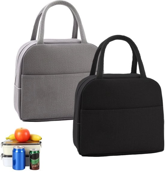 Pacchetto con 2 piccole ceste di 7 litri, ceste di piccola dimensione, ceste per viaggi in piccola misura, mini ceste isolate, ceste per picnic con rivestimento di pellicola, ripiegabili per picnic, scuola