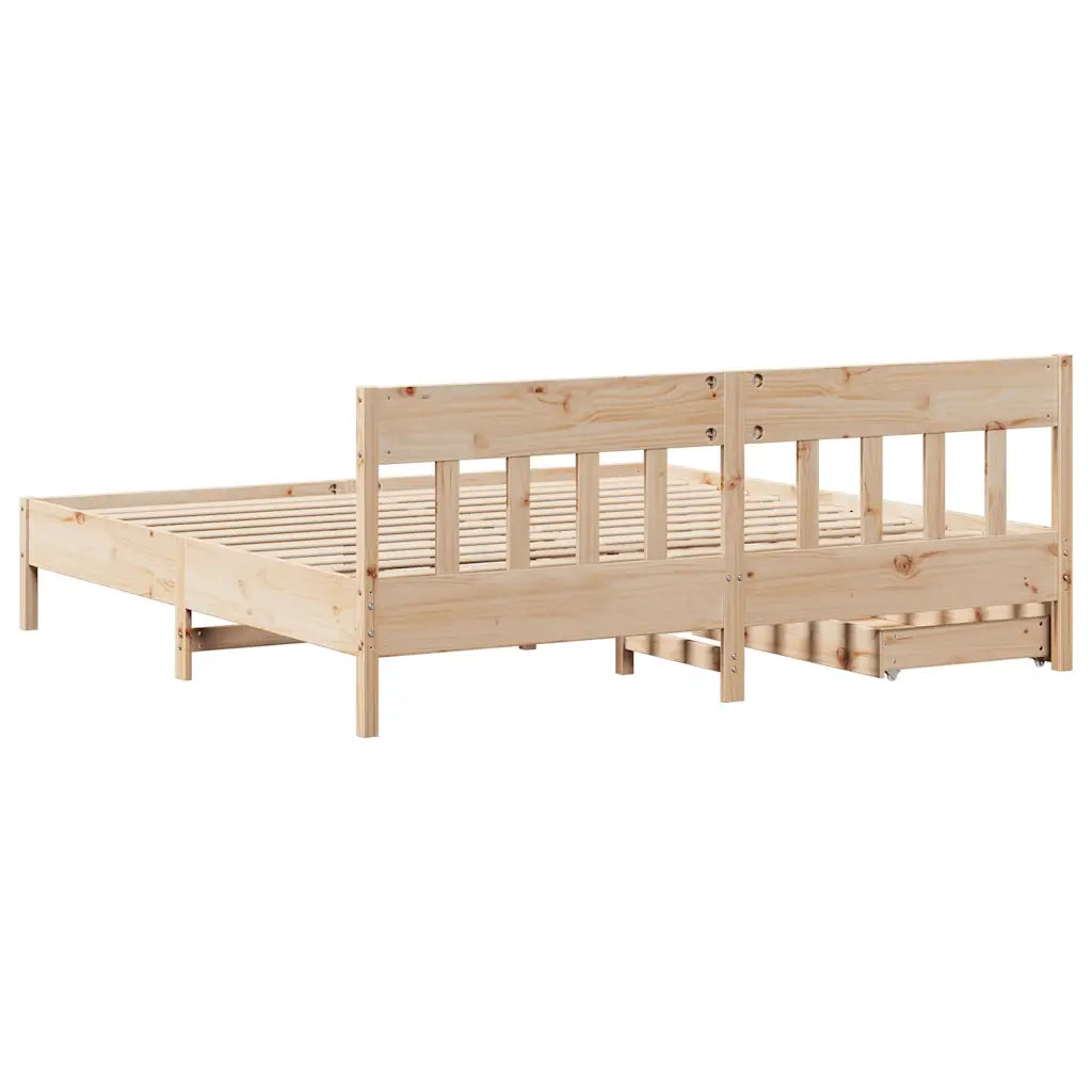 Letto senza Materasso 200x200 cm in Legno Massello di Pino 3301854