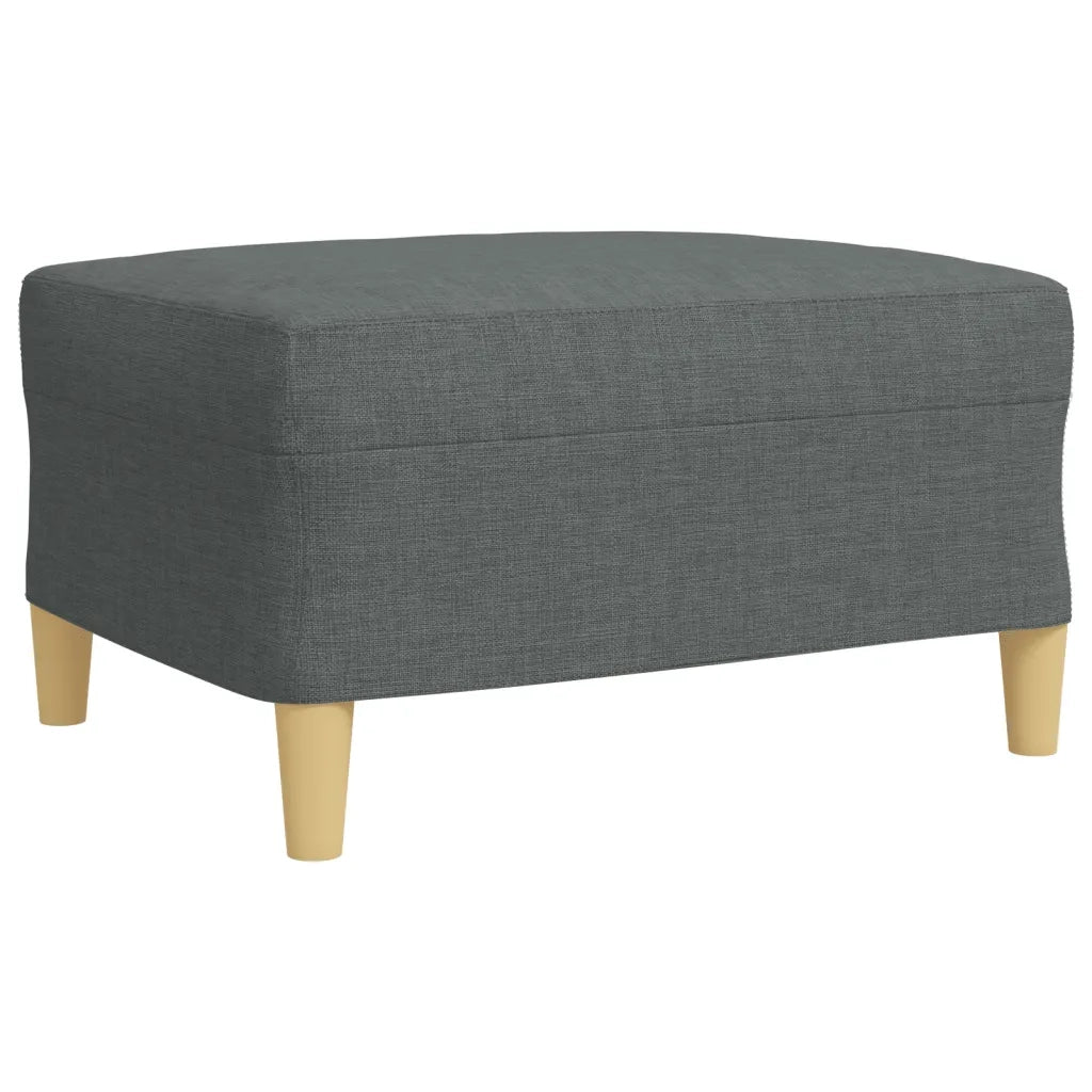 Set di Divani 4 pz con Poggiapiedi Grigio Scuro in Tessuto 3278296