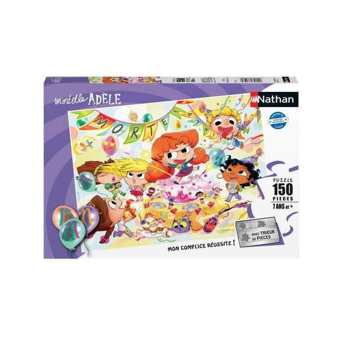 Nathan Mortel Compleanno Mortelle Adele Puzzle - NATHAN - 150 pezzi - Cartoni animati e fumetti - Bambino