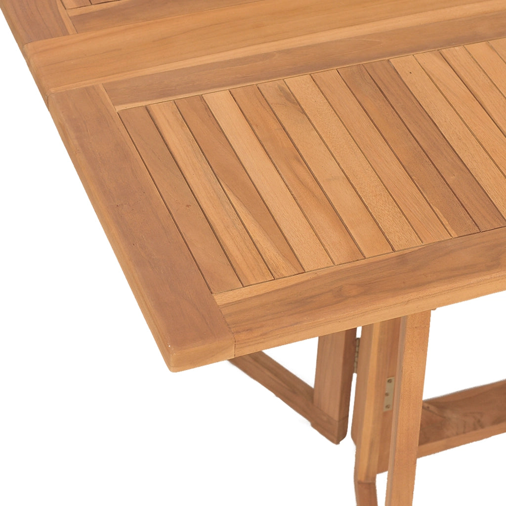 Set da pranzo da giardino in 7 pezzi in legno massello di teak