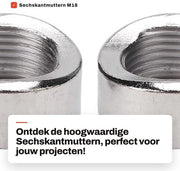 Moher a Sei Venti con Codice M18 x 1,5 in Acciaio Inossidabile - 2 Pezzi - Moher da Saldatura - Moher con Sensore di Ossigeno - Moher a Kerf - Set di Moher