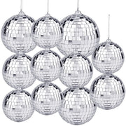 Set di Specchi a Sfera Decorativi da 11 Pezzi - Mini Specchi a Sfera in Metallo Argentato - Dimensioni 2/4/6/8 cm - Ideali per la Decorazione di Feste - Disco Ballo