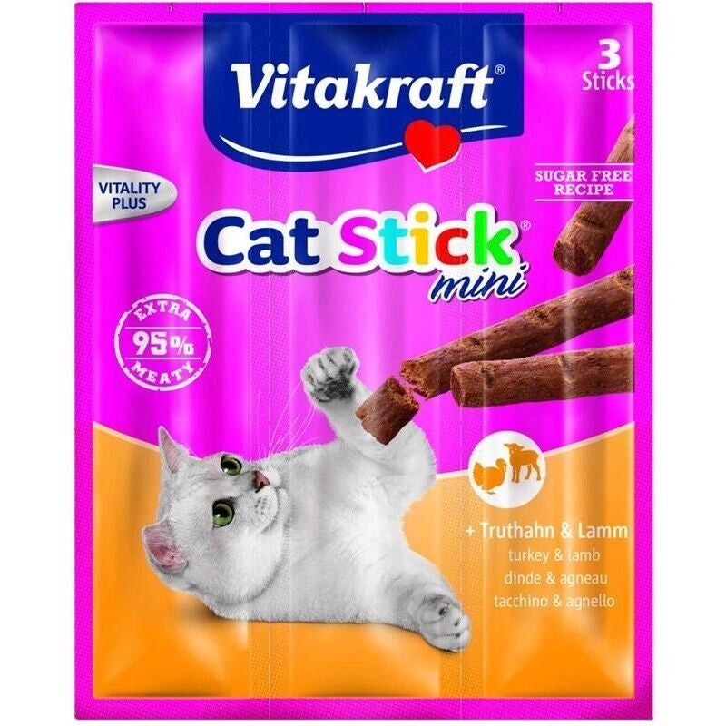 CAT STICK MINI SNACK GATTO 3 X 18 GR TACCHINO E AGNELLO