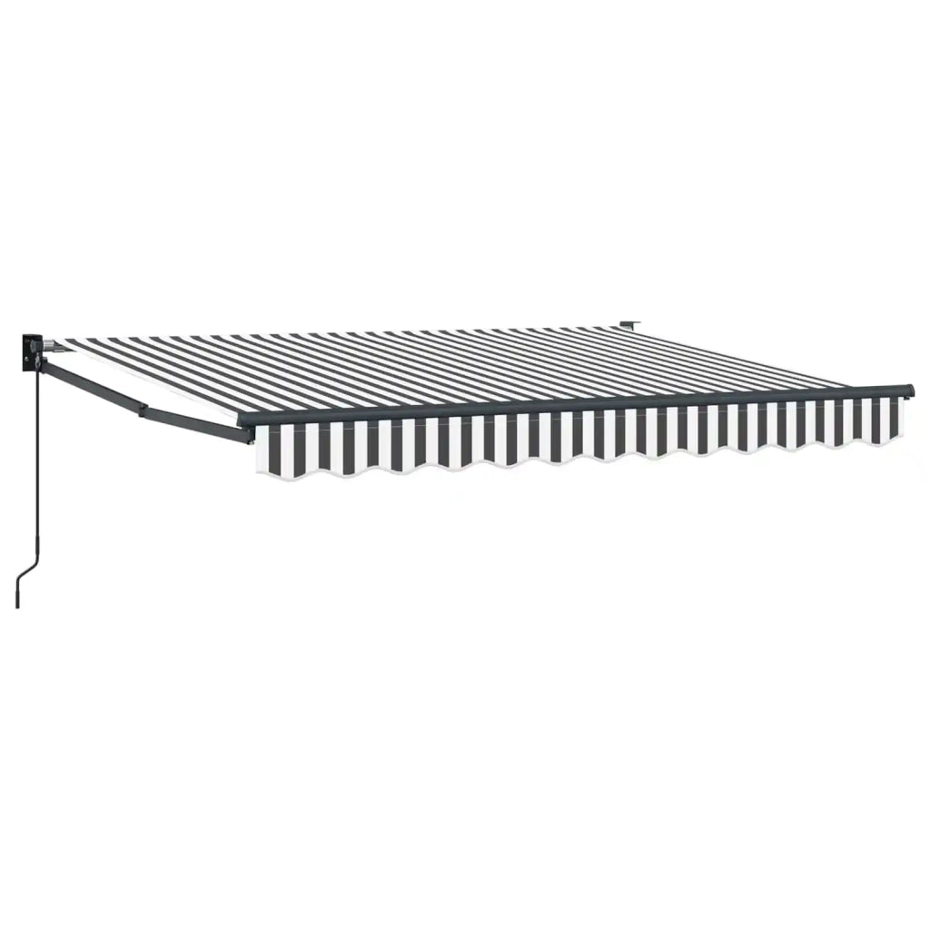 Tenda retrattile manuale Antracite e Bianco 3,5 x 2 m 3419063