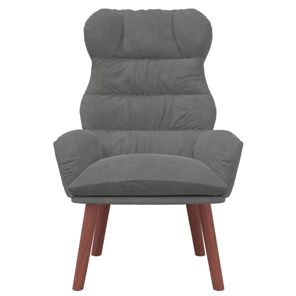 Poltrona | Sedia Relax Grigio scuro 69 x 74 x 93 cm Velluto
