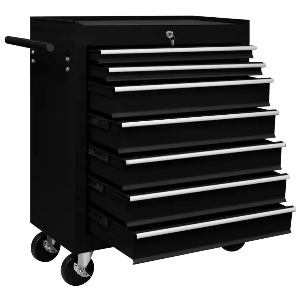 Carrello Portautensili con 7 Cassetti per Officina Nero   cod mxl 54284