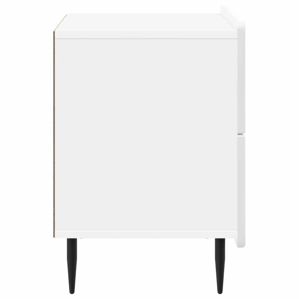 Armadio da Notte con cassetto Bianco Lucido 62 x 34,5 x 49,5 cm 894319