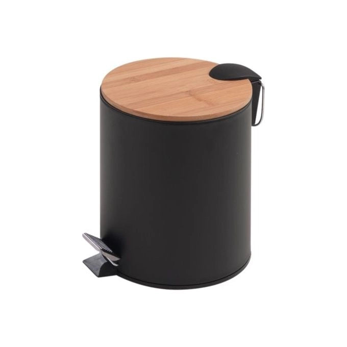 Gedy 14094100300 Kenta Cestino da Bagno con Pedale e Chiusura Ammortizzata 5 L colore Nero Opaco