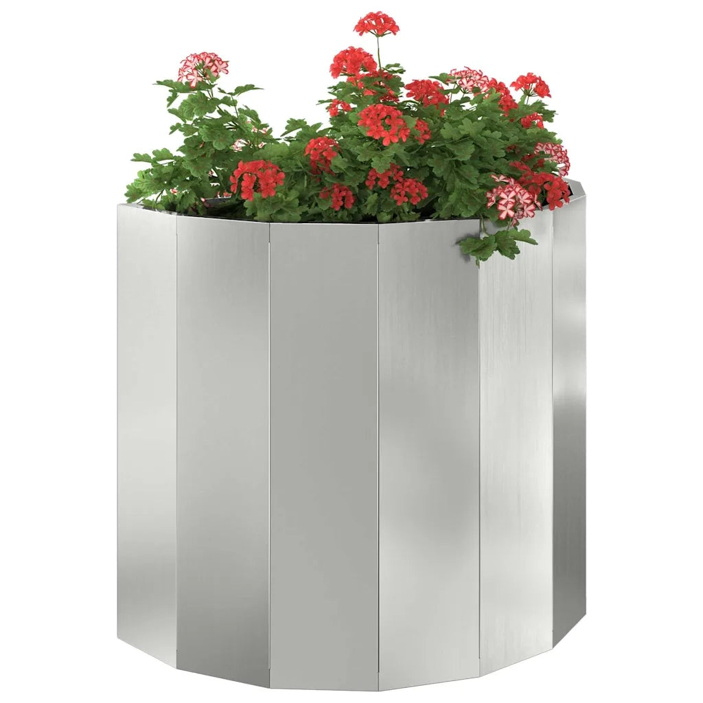 Fioriera | Cassetta per fiori | Vaso Argento 60 x 30 x 50 cm Acciaio zincato