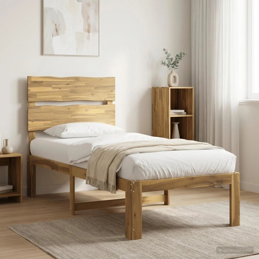 Letto Singolo con Testiera ROSTOCK Bianco 90 x 190 cm 903484