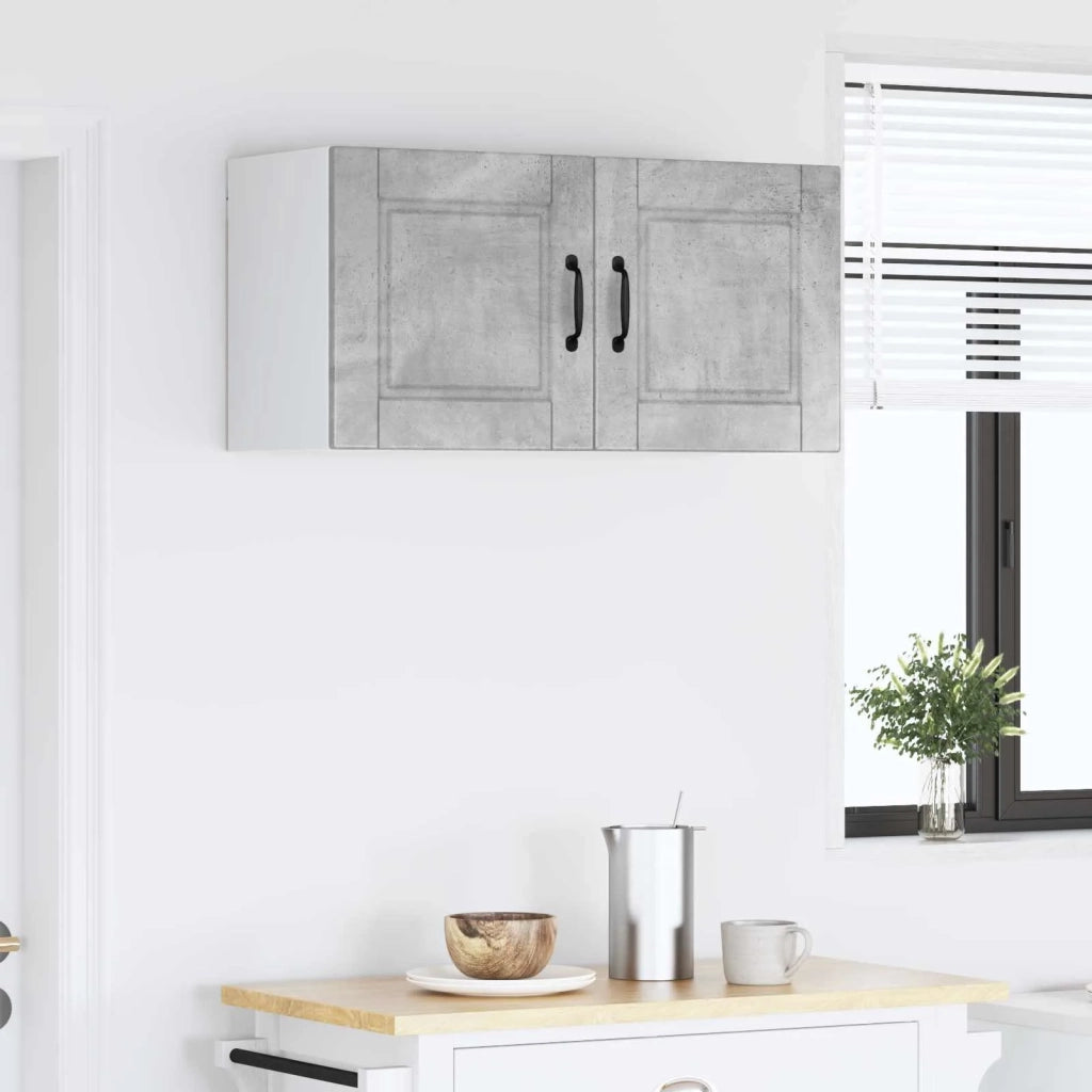 Mobile da cucina con lo scaffale Grigio cemento 80 x 31 x 40 cm 885288