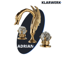 ADRIAN | Rubinetto da bagno a 3 fori grande cigno oro |per vasca dal design lussuoso per catering alberghiero miscelatore per lavabo a 2 maniglie