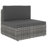 Seduta Centrale Modulare in Polyrattan Grigia cod mxl 63745