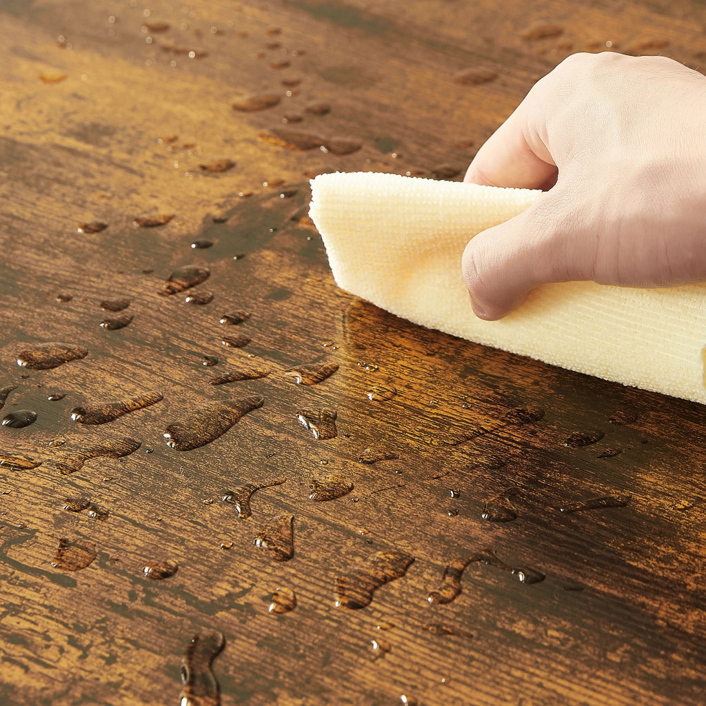 Tavolo da pranzo per 4 persone con 2 panche, stile industriale, per cucina e soggiorno, 110 × 60 × 75 cm