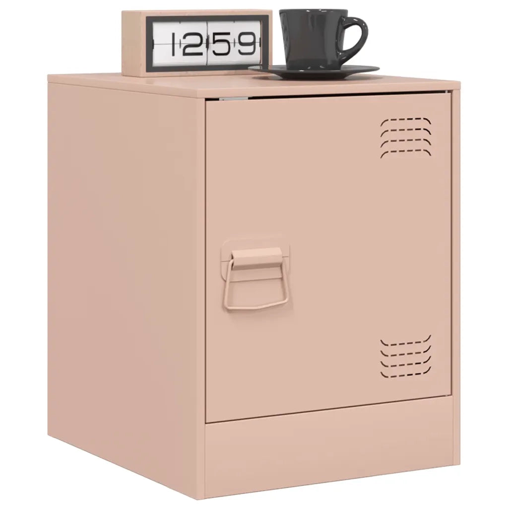 Comodino Rosa 34,5x39x44 cm in Acciaio 841609