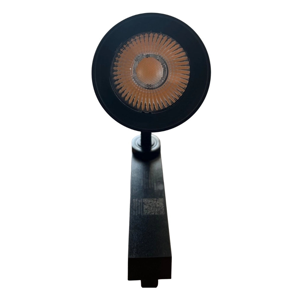 2 Pezzi Faro LED Binario Monofase 30W 2600 lm Nero 3000K 36° CRI>90 D80x138 mm