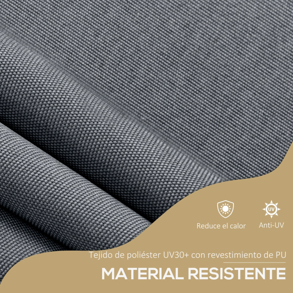 Toldo Manuale Retrattile con Manovella ¨C zephmum ¨C Grigio Scuro 350x120x210-300 cm