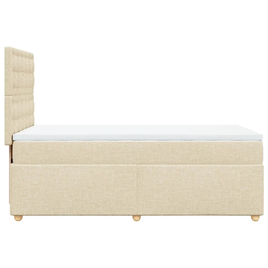 Giroletto a Molle con Materasso Crema 90x200 cm inTessuto 3293482