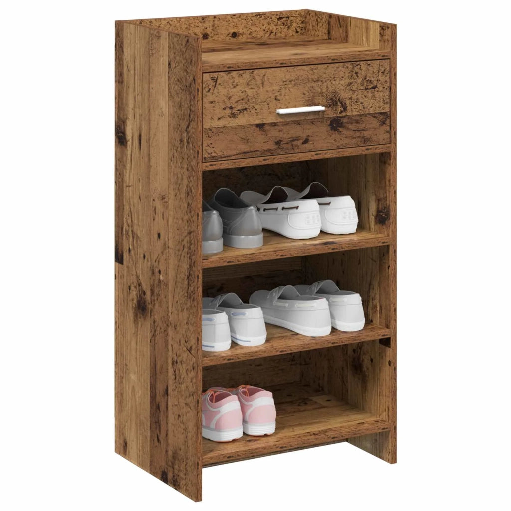 Mobile per scarpe con cassetto Legno antico 48 x 36 x 92 cm 8011353