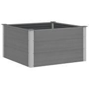 Fioriere | Cassetta per fiori | Letto Rialzato da Giardino in WPC 100x100x54 cm Grigio